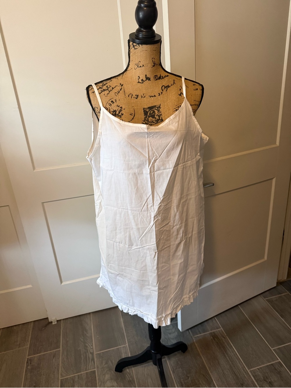 MISSLOOK White Cotton Slip Chemise